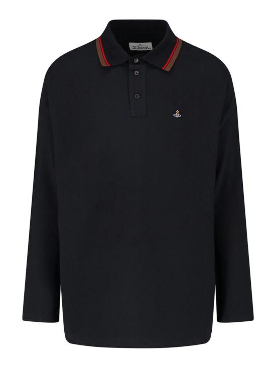 26FW 비비안웨스트우드 폴로 티셔츠 2H010010J00AUN401 BLACK