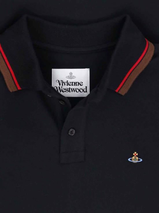26FW 비비안웨스트우드 폴로 티셔츠 2H010010J00AUN401 BLACK - VIVIENNE WESTWOOD