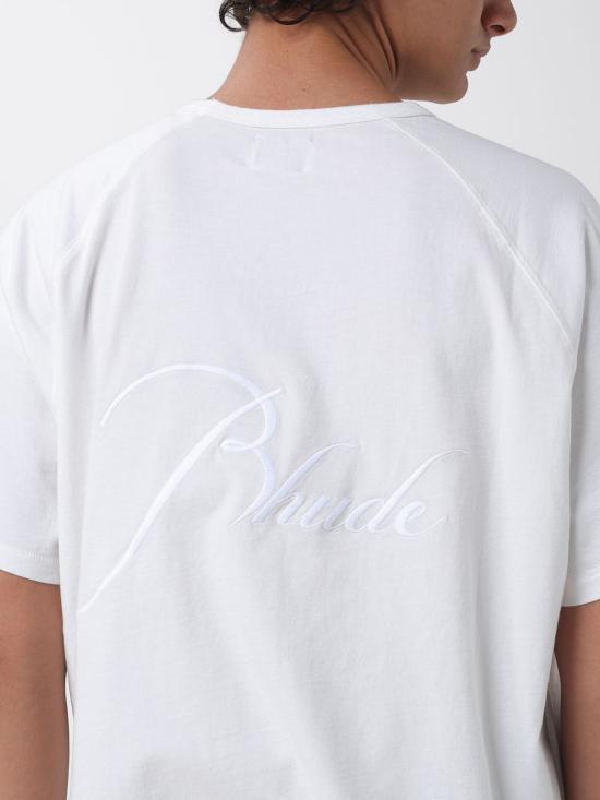 26FW 루드 반팔 티셔츠 RHFW26TT19012 6020 White - RHUDE
