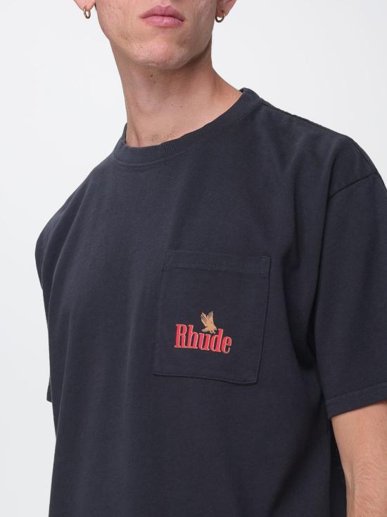 26FW 루드 반팔 티셔츠 RHFW26TT03012 3164 Black - RHUDE