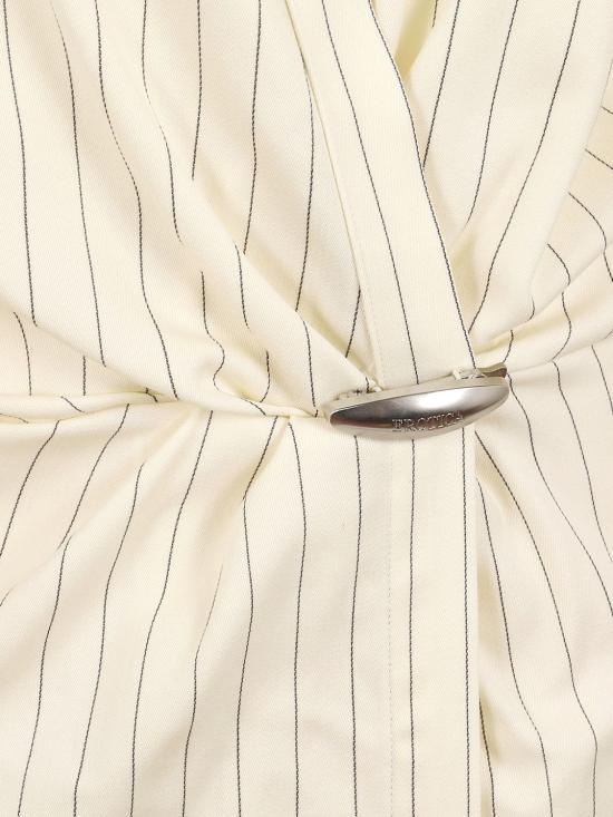 26FW 돈답 롱 원피스 DA570ES0080XXX 001 White - DONDUP