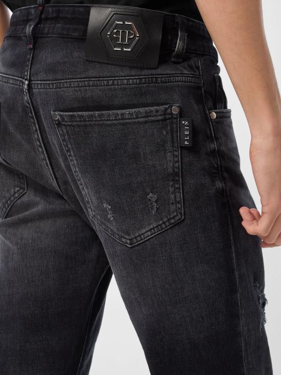 26FW 필립 플레인 데님 팬츠 FAECMDT4143PDE004N 02DL Black - PHILIPP PLEIN