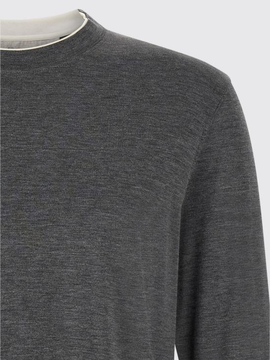 26FW 브루넬로 쿠치넬리 긴팔 티셔츠 MH8367433 CWD40 Grey - BRUNELLO CUCINELLI
