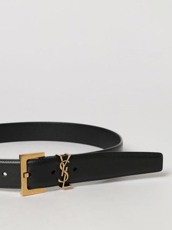 26FW 생로랑 카산드라 벨트 스퀘어 버클 스무스 레더 634437BOO0W 1000 Black - SAINT LAURENT