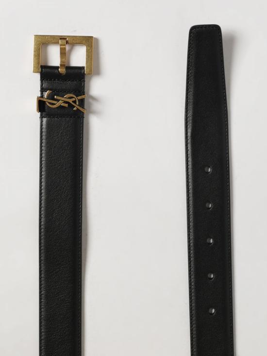 26FW 생로랑 카산드라 벨트 스퀘어 버클 스무스 레더 634437BOO0W 1000 Black - SAINT LAURENT