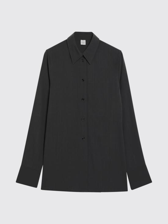 26FW 토템 셔츠 264WRT0759FB0475 263 Black - TOTEME