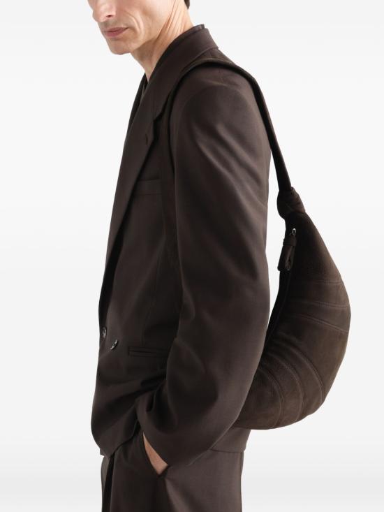 26FW 르메르 미디움 크루아상 알파카 누벅 백 BG0235 LL0189 007 EBONY BROWN DOM - LEMAIRE