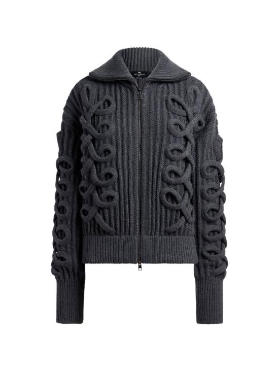 26FW 에트로 우븐 울 지퍼 가디건 WRKP0055 AV12AV0766 GREY