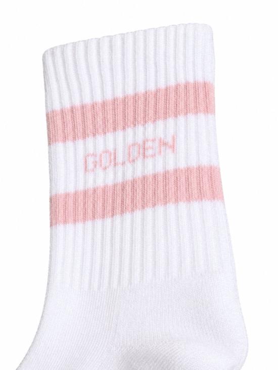26FW [키즈] 골든구스 발목 양말 GKP00883P001106 82258 OLD WHITE PINK - GOLDEN GOOSE