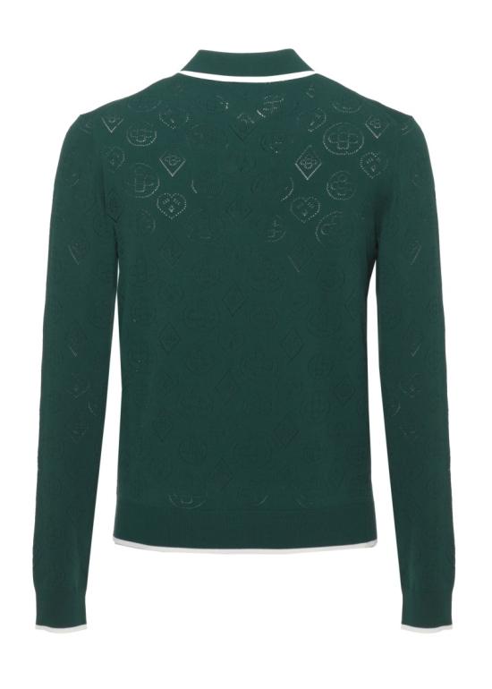 26FW 카사블랑카 폴로 티셔츠 MAW26KW148201VISCOSE BLEND GREEN - CASABLANCA
