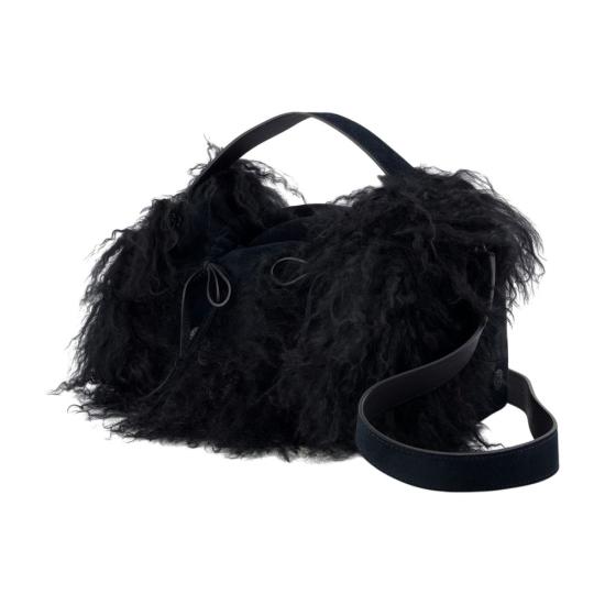 26FW 아크네 스튜디오 멀티포켓 시어링 숄더백 C10317 900 BLACK - ACNE STUDIOS