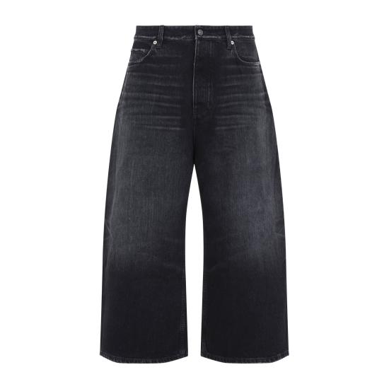 26FW 발렌시아가 커브드 데님 진 A001TU TUW54 1000 BLACK
