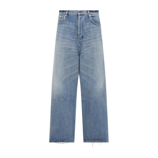 26FW 발렌시아가 배기 진 745213 TDW14 5002 DARK BLUE