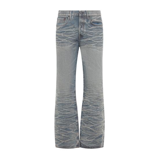 26FW 아크네 스튜디오 2010 차나 와이드 스트레이트 데님 진 B00500 AUZ MID BLUE