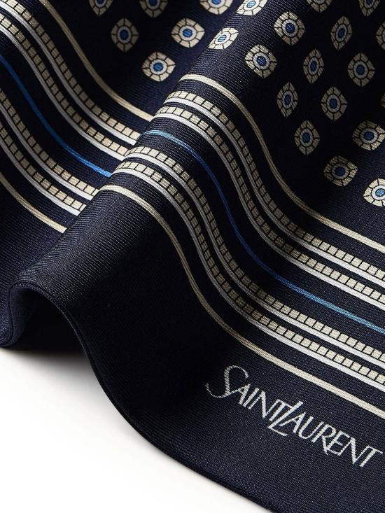 26FW 생로랑 머플러/스카프 868256 3Y001 4188 NAVY MULTICOLOR - SAINT LAURENT