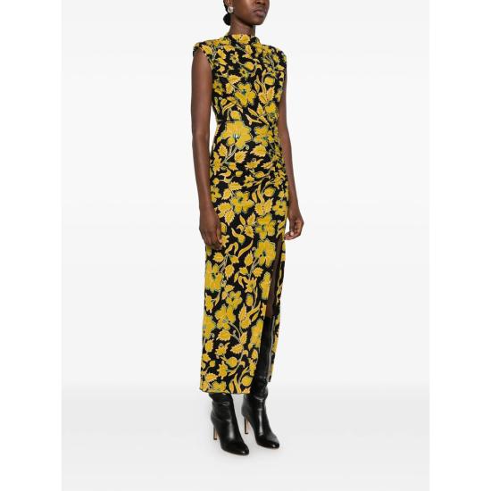 26FW 다이앤 본 퍼스텐버그 원피스 D995XCBRINEMTJ CBRIN BLACK YELLOW - DIANE VON FURSTENBERG
