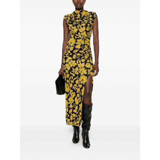 26FW 다이앤 본 퍼스텐버그 원피스 D995XCBRINEMTJ CBRIN BLACK YELLOW - DIANE VON FURSTENBERG