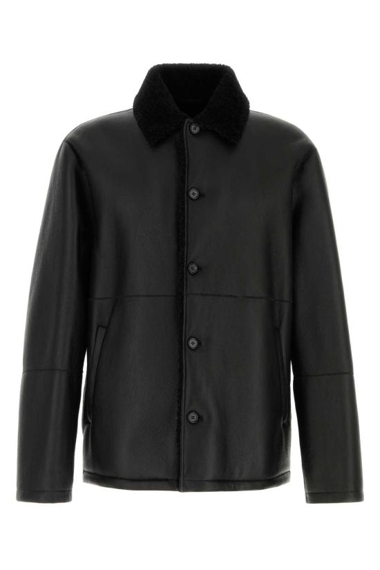 26FW 질샌더 가죽 자켓 J22SW0130J07238 001 Black
