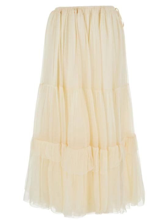 26FW 끌로에 롱 스커트 CH26WJU20001 114 WHITE
