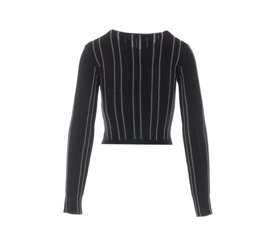 26FW 엘리자베타프랜치 긴팔 티셔츠 MK38Q67E2 685 BLACK - ELISABETTA FRANCHI