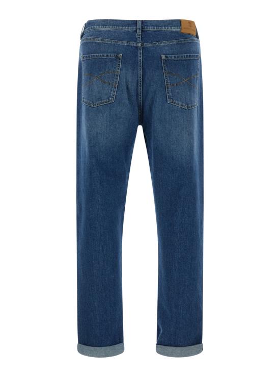26FW 브루넬로 쿠치넬리 워시드 스트레이트 핏 데님 팬츠 M283PO1090C1471 Blu - BRUNELLO CUCINELLI