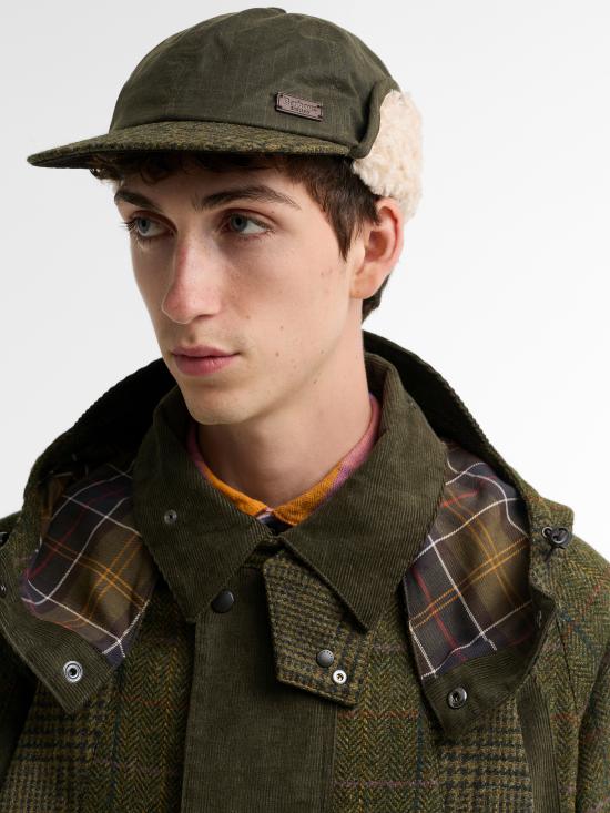 26FW 바버 이어플랩 캡 MHA0967 OL51 GREEN - BARBOUR