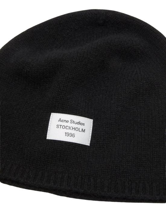 26FW 아크네 스튜디오 로고 패치 캐시미어 비니 로고 패치 캐시미어 비니 C40480 HATS000034900 - ACNE STUDIOS