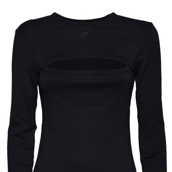 26FW 쿠레쥬 반팔 티셔츠 326JTS273JS0203 9999 NERO - COURREGES