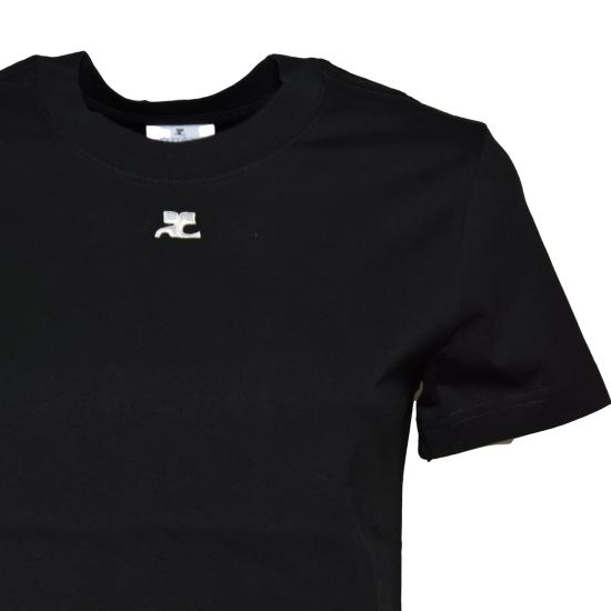 26FW 쿠레쥬 반팔 티셔츠 326JTS217JS0233 9999 NERO - COURREGES