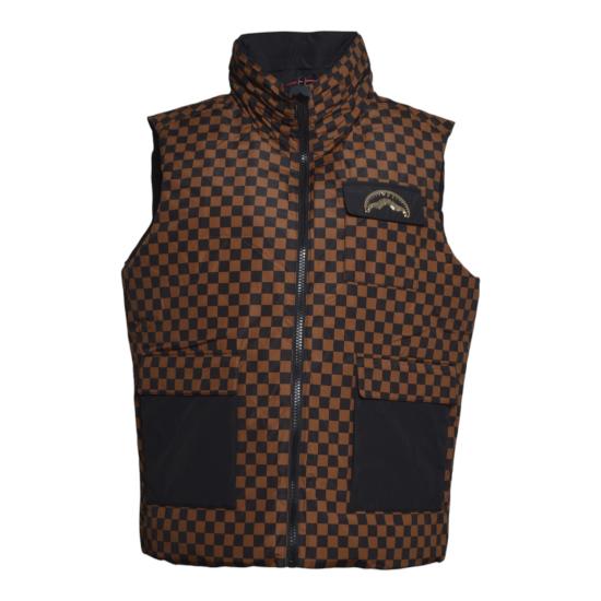 26FW 스프레이그라운드 베스트 SP994 SCACCHIMARRONE NERO MARRONE