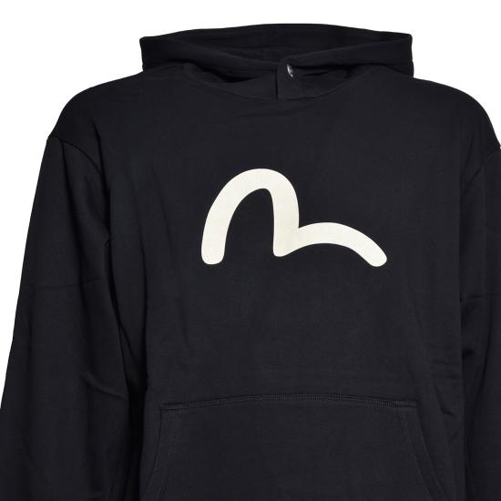 26FW 에비수 후드 티셔츠 2EAHTM5SW1252 BLKX NERO - EVISU