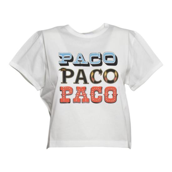 26FW 파코라반 반팔 티셔츠 26AJTE056CO0494 P100 BIANCO