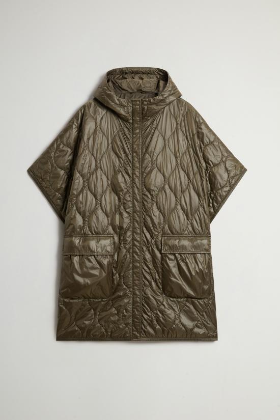 26FW 울리치 자켓 나일론 트라푼타타 베르데 스쿠로 소재의 카파 콘 카푸치오 - WOOLRICH