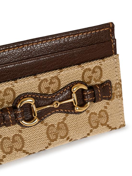 26FW 구찌 홀스빗 카드 케이스 A006YR FAGH89651 VINT SAND DK BROWN - GUCCI