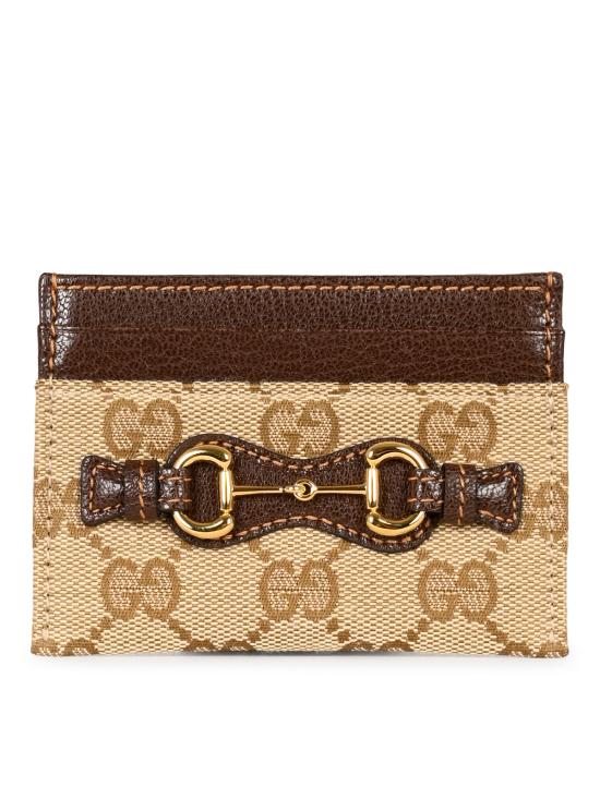 26FW 구찌 홀스빗 카드 케이스 A006YR FAGH89651 VINT SAND DK BROWN