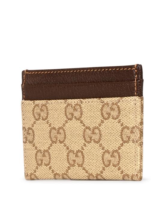 26FW 구찌 에센스 클래식 카드 케이스 A002F2 FAF9W9644 VINT SAND DK BR B - GUCCI