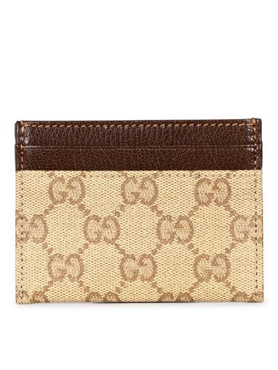 26FW 구찌 에센스 클래식 카드 케이스 A002F2 FAF9W9644 VINT SAND DK BR B - GUCCI