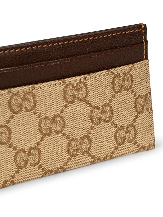 26FW 구찌 에센스 클래식 카드 케이스 A002F2 FAF9W9644 VINT SAND DK BR B - GUCCI