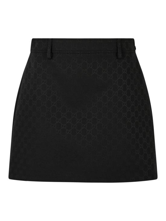 26FW 구찌 GG 코튼 미니 스커트 A00646 ZAUSC1000 BLACK - GUCCI