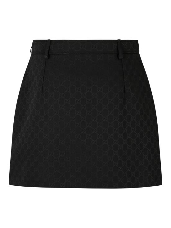 26FW 구찌 GG 코튼 미니 스커트 A00646 ZAUSC1000 BLACK - GUCCI