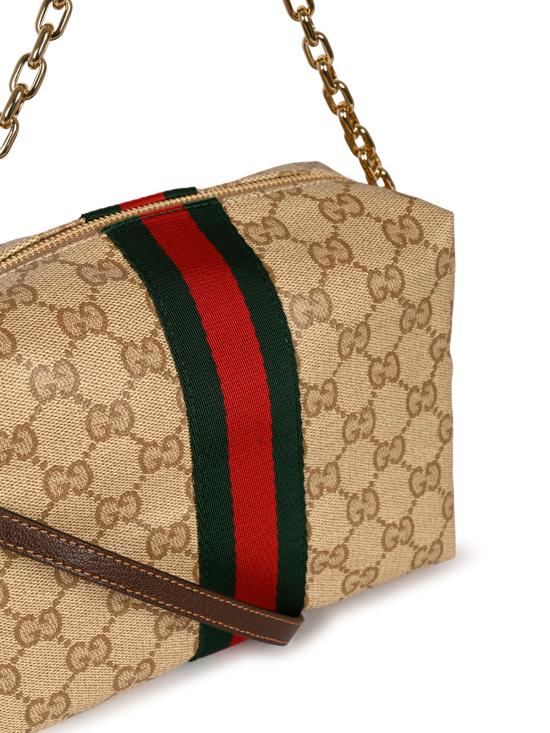 26FW 구찌 웹 미니 캔버스 카메라백 A006XF FAF8R8547 VIN SAN BR DK VRV - GUCCI
