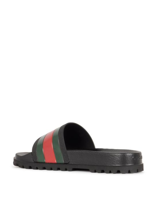 26FW 구찌 웹 러버 슬라이드 샌들 429469 GIB101098 - GUCCI