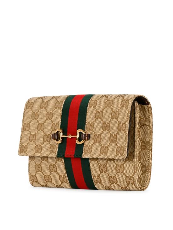 26FW 구찌 홀스빗 웹 스트랩 지갑 867120 FAF889645 V SAND DK BR VRV BLK - GUCCI
