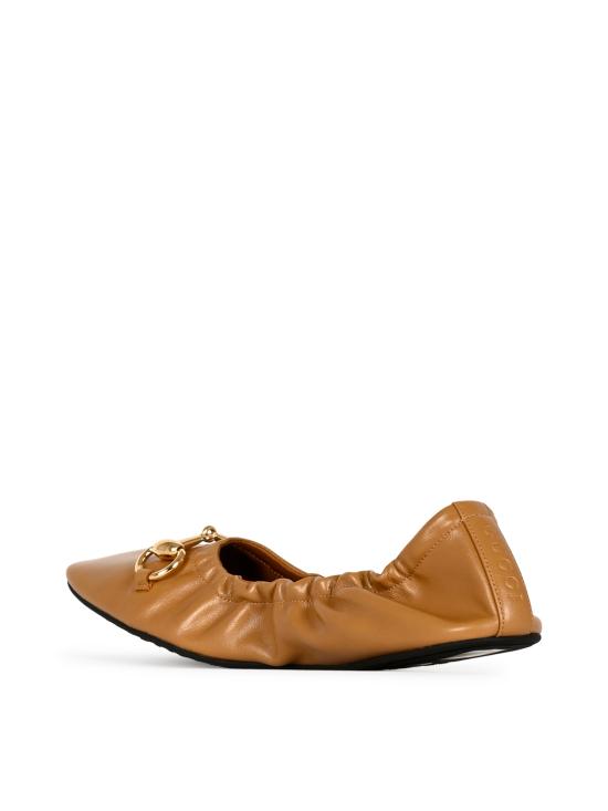 26FW 구찌 프리마 발레 플랫 슈즈 875323 AAF3Q2703 SOFTY CARAMEL - GUCCI