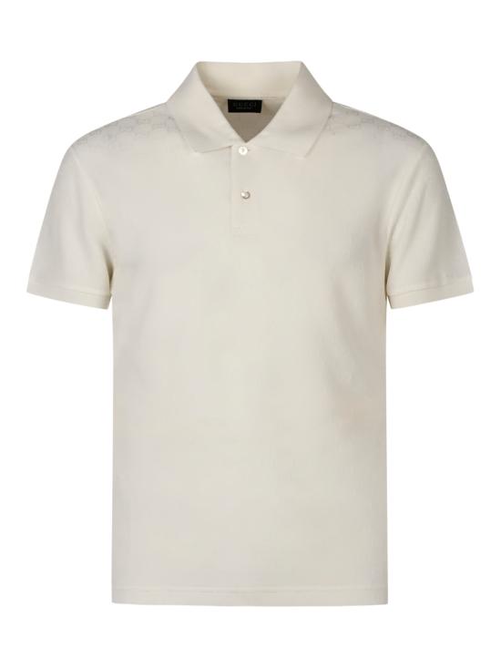 26FW 구찌 GG 코튼 자카드 폴로 셔츠 A002V0 XJHX49000 WHITE