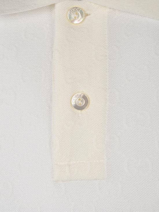 26FW 구찌 GG 코튼 자카드 폴로 셔츠 A002V0 XJHX49000 WHITE - GUCCI