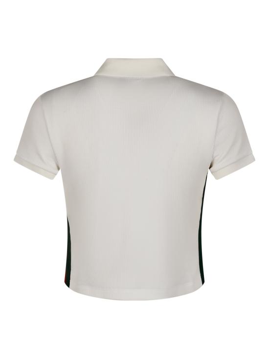 26FW 구찌 웹 리브 코튼 저지 폴로 셔츠 875665 XJHYN9000 WHITE - GUCCI