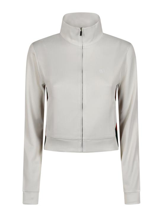 26FW 구찌 립 코튼 저지 집업 스웨트셔츠 875656 XJHYN9000 WHITE - GUCCI