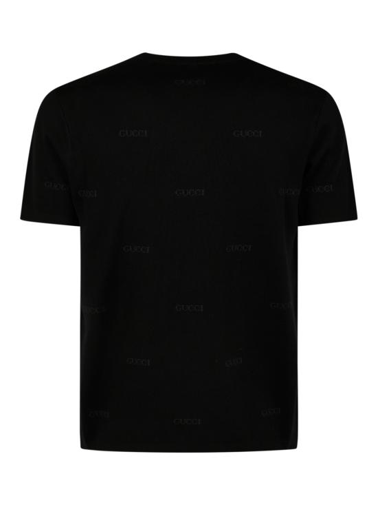 26FW 구찌 울 실크 구찌 자카드 반팔 티셔츠 875491 XKFPE1043 BLACK ROCK - GUCCI