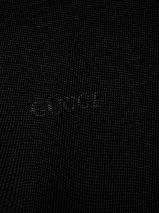 26FW 구찌 울 실크 구찌 자카드 반팔 티셔츠 875491 XKFPE1043 BLACK ROCK - GUCCI